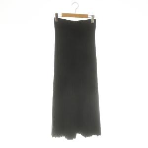 beauty pleated スカート リブニット プリーツ 36 黒 ブラック /AQ OS