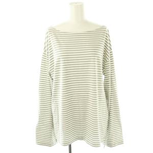 フレンチボーダーTシャツ カットソー 長袖 グレー ホワイト /DF OS