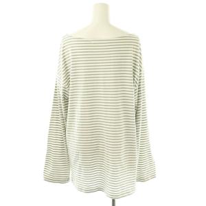 L'Appartement フレンチボーダーTシャツ カットソー 長袖 グレー ホワイト /DF OS