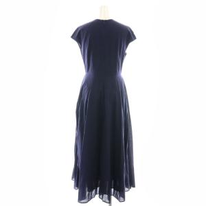 MARIHA 春の月のドレス フレンチスリーブ Vネック ワンピース 36 ネイビー /ES OS