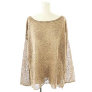 メランジルーズニット プルオーバー 長袖 F モカ /DF OS