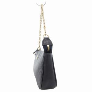 COACH 53077 ハンドバッグ チェーンショルダー アクセサリーポーチ ロゴ レザー 紺 ネイビー /GV