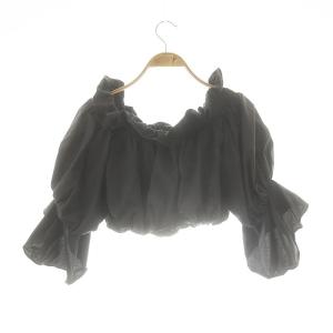 SNIDEL 23AW オフショルクロップドブラウス F チャコール /ES OS