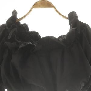 SNIDEL 23AW オフショルクロップドブラウス F チャコール /ES OS