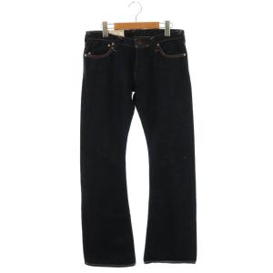 YAMANE フレアデニムパンツ ジーンズ セルビッチ 27 ネイビー /DF OS