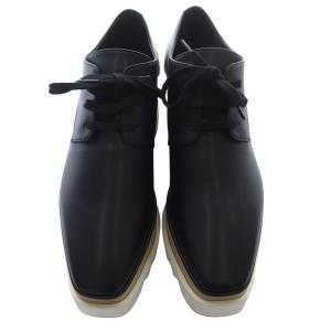 STELLA McCARTNEY エリス プラットフォームシューズ レザー 39 ブラック