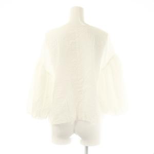 VERMEIL par iena 24SS ボリュームスリーブブラウス プルオーバー 七分袖 ホワイト /DF OS