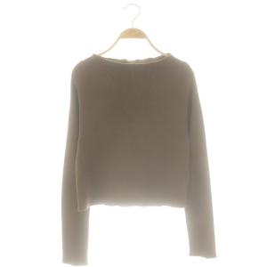 24SS off shoulder プルオーバー ニット 長袖 ブラウン /DF OS