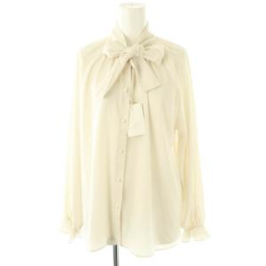 24AW ボウタイブラウス 9 アイボリー /DO OS