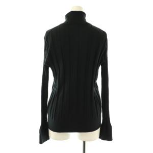 BRAHMIN ワイドリブ タートルネックプルオーバー ニット セーター 長袖 38 黒 ブラック /AT OS