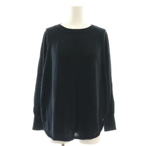 24SS サークルドルマンニット セーター リネン混 F ネイビー /DO OS