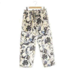 24SS ドローイングフラワープリントパンツ イージーパンツ マルチカラー /DF OS