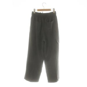 YVES SALOMON TROUSERS FLANNEL パンツ ワイドパンツ イージー 34 グレー /DF OS