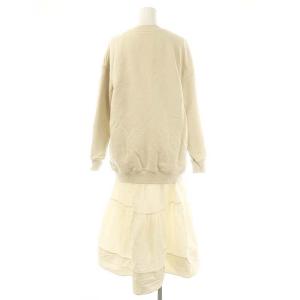 3.1 phillip lim スウェットドッキングワンピース ロング 長袖 XS ライトベージュ アイボリー /DO OS