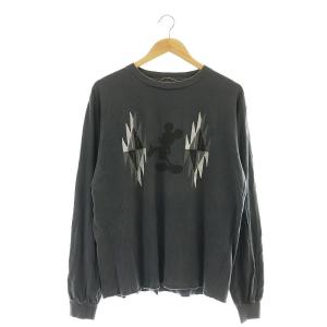 シャドウ ミッキー Tシャツ Shadow Mickey カットソー チャコールグレー /SS OS