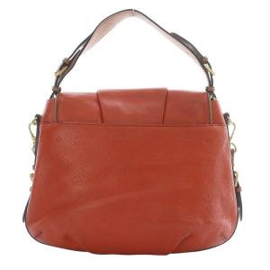 MCM ハンドバッグ ワンハンドル ショルダーバッグ 2way 斜め掛け レザー オレンジ /YO18