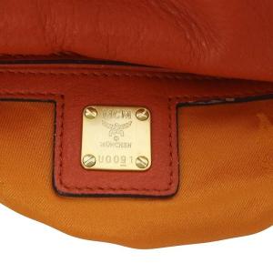 MCM ハンドバッグ ワンハンドル ショルダーバッグ 2way 斜め掛け レザー オレンジ /YO18