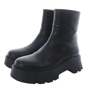 Gianvito Rossi MONTEY ラウンドトゥ ショートブーツ レザー 37 ブラック