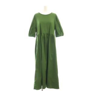 コットン ショートスリーブワンピース ギャザー 44 グリーン /CX OS