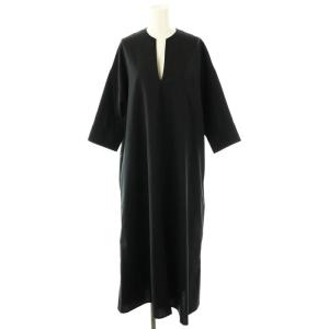 キーネックワンピース ウール 00 ブラック