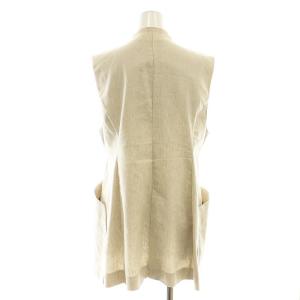 IENA 24SS ペプラムジレ ベスト リネン混 ベージュ /DO OS