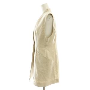 IENA 24SS ペプラムジレ ベスト リネン混 ベージュ /DO OS