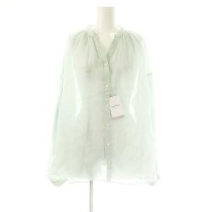 25SS ラミースキッパーシャツ ブラウス リネン F ミントグリーン /ES OS