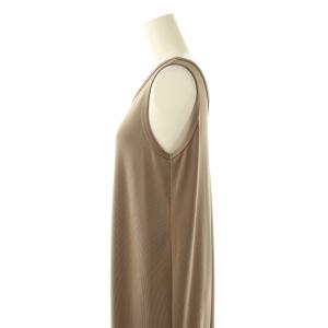 Plage 25SS リブタンクワンピース ロング ノースリーブ 38 ブラウン /HK OS