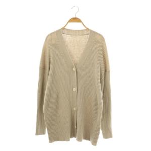 25SS jazz linen rib カーディガン ニット リネン ベージュ /HK OS