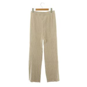 Plage 25SS jazz linen rib パンツ リブ ニット ストレート 38 ベージュ /HK OS