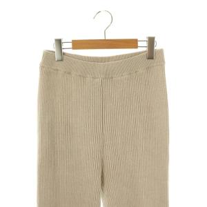 Plage 25SS jazz linen rib パンツ リブ ニット ストレート 38 ベージュ /HK OS