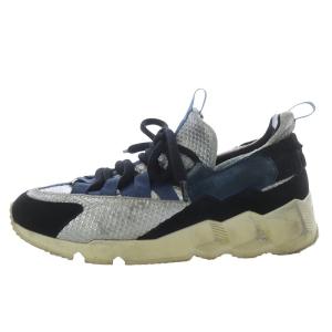 トレックコメット TREK COMET スニーカー ローカット 39 シルバー色 ブルー ブラック /YO4