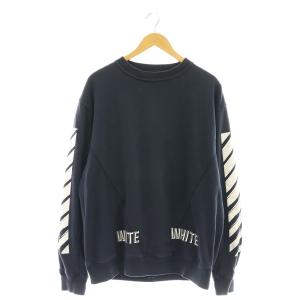 Off-White 3D CREWNECK クルーネック スウェットプルオーバー トレーナー M ネイビー /SS OS SH
