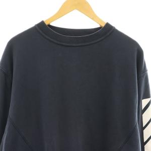 Off-White 3D CREWNECK クルーネック スウェットプルオーバー トレーナー M ネイビー /SS OS SH