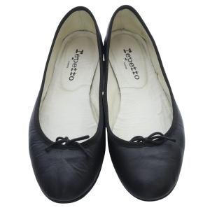 Repetto バレエシューズ パンプス レザー 39 黒 ブラック /SR21 SH