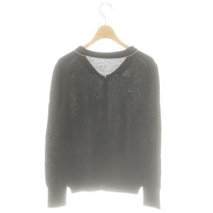 mina perhonen loma choucho刺繍 カーディガン ニット 長袖 38 ブラック sa8717 /HK OS SH