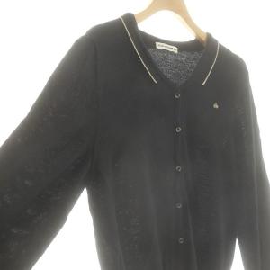 mina perhonen loma choucho刺繍 カーディガン ニット 長袖 38 ブラック sa8717 /HK OS SH