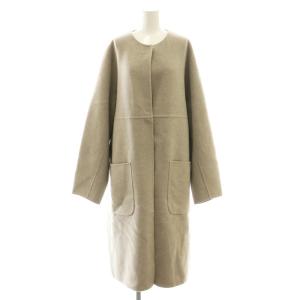 ノンミュールジングウールリバーコート アウター 38 グレージュ /DO OS