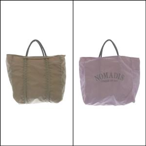 SACリバーシブルトートバッグ ハンドバッグ ベージュ ピンク /SR48