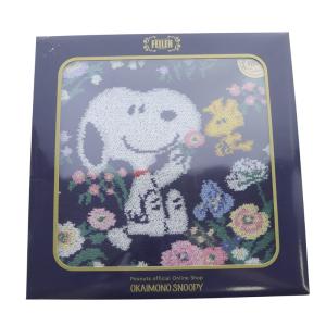 Snoopy スヌーピープロムナード ハンカチ 紺 ネイビー /SR6