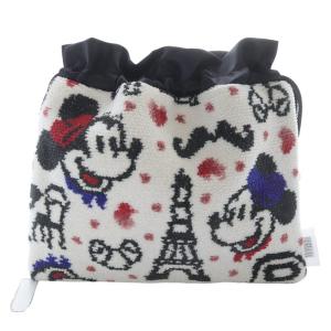 Disney ウィジュテーム 巾着ポーチ 黒 ブラック 白 ホワイト /SR18
