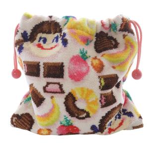 ラブラリーバイ ペコア・ラ・モード 巾着ポーチ ピンク 茶 ブラウン /SR25