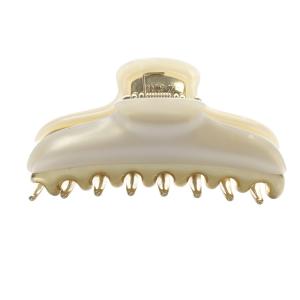 acca ヘアクリップ ロゴ アイボリー ゴールド色 /SR52