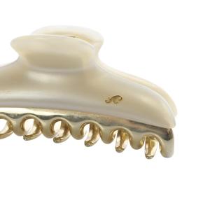 acca ヘアクリップ ロゴ アイボリー ゴールド色 /SR52