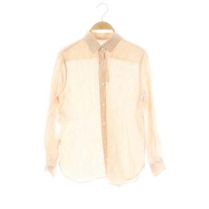 LIBECO リネン 長袖シャツ ワイシャツ 36 ピンク /SS OS
