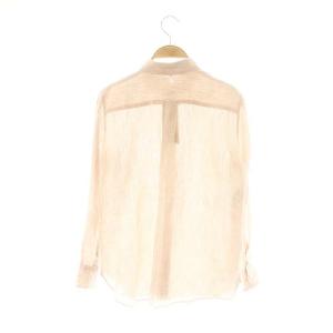 23区 LIBECO リネン 長袖シャツ ワイシャツ 36 ピンク /SS OS