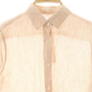 23区 LIBECO リネン 長袖シャツ ワイシャツ 36 ピンク /SS OS