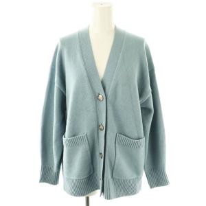 23AW SLOW ハイバルコットンブレンドカーディガン 小さいサイズ 32 ブルーグレー /DO OS