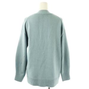 23区 23AW SLOW ハイバルコットンブレンドカーディガン 小さいサイズ 32 ブルーグレー /DO OS