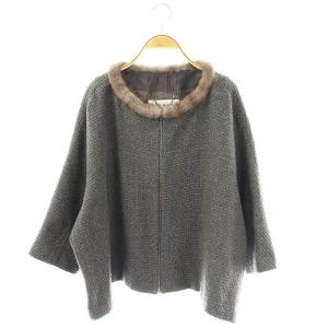 ミンクファー付き ジャケット 38 グレー /AT OS